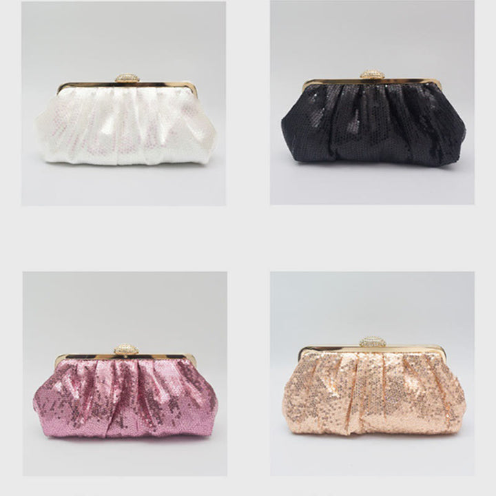 Abendtasche für Damen, mehrfarbige Party-Clutch mit Perlen, Pailletten und Diamanten