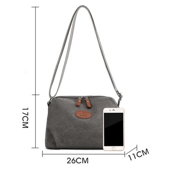 Umhängetasche aus Canvas für Damen, leicht, kleine Schultertasche