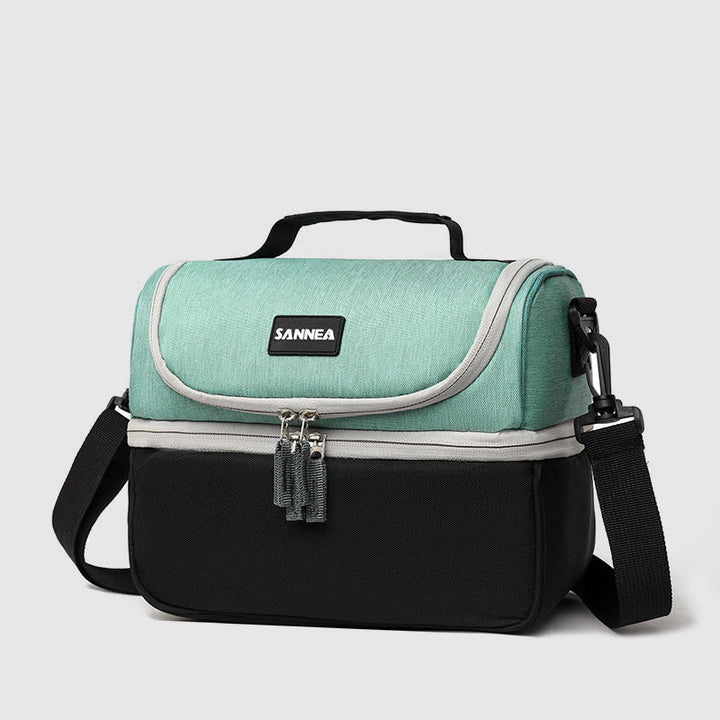 Kühltasche für Ausflüge, doppellagige Isolierung, Umhängetasche, Picknicktasche