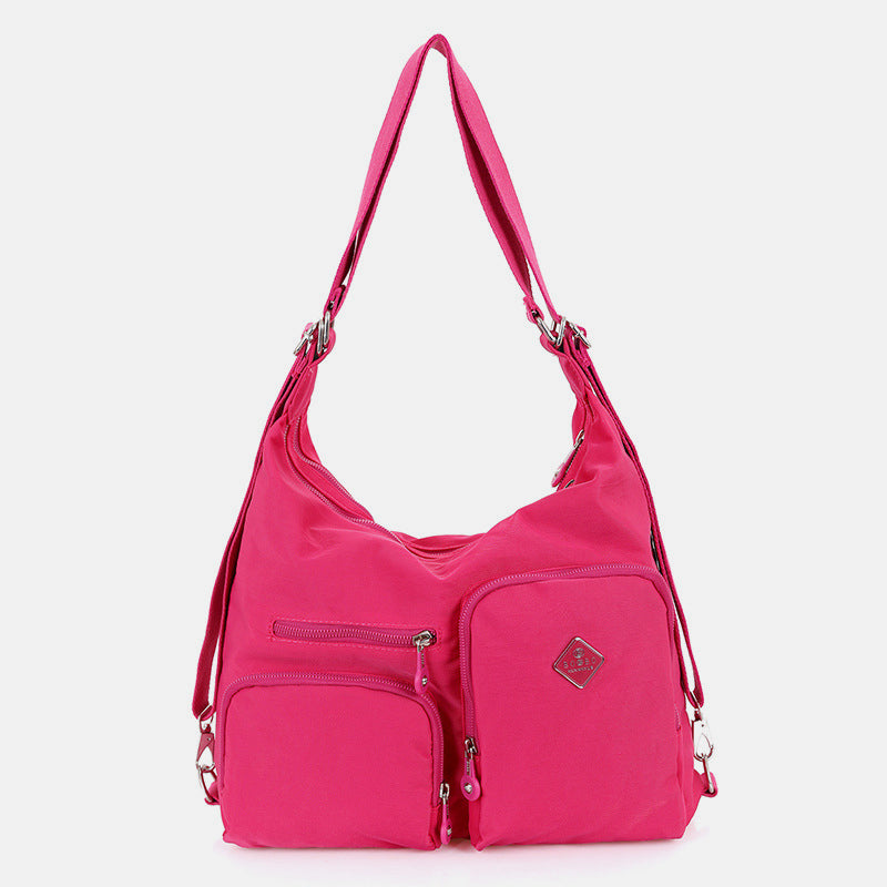 Nylon Hobo Handtaschen Umwandlungs-Rucksack Umhängetasche Schultertasche