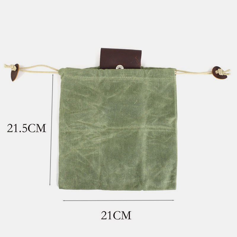 Aufbewahrungstasche aus Leder und Canvas für Bushcraft