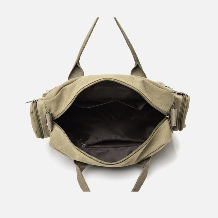 Messenger Bag für Herren, lässige Umhängetasche aus Canvas mit mehreren Taschen