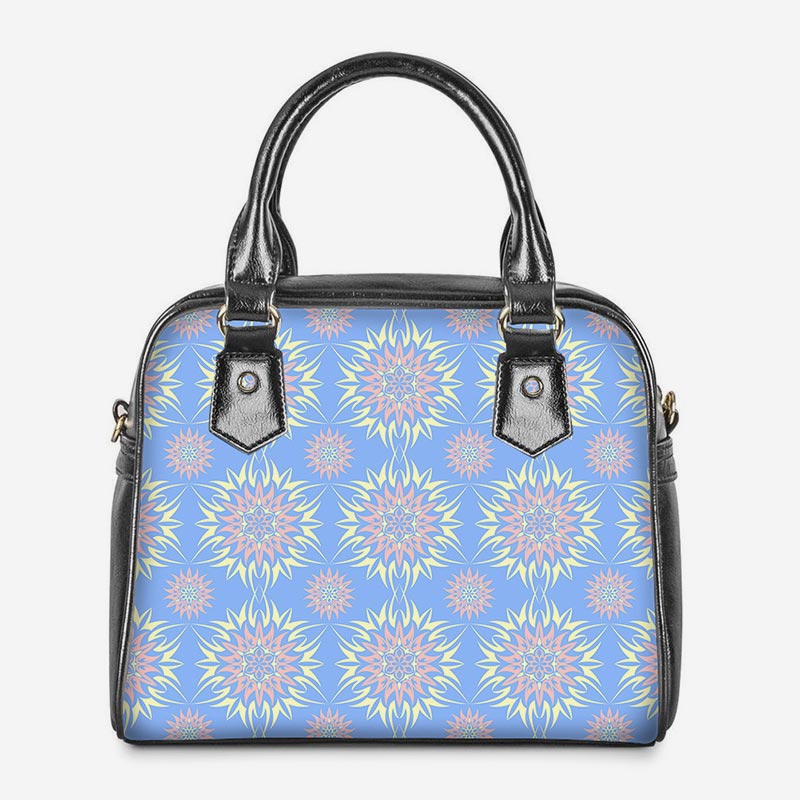 PU-Leder-Blumen-Geldbörsen Top-Griff-Tasche Crossbody Handtasche Satchel Taschen