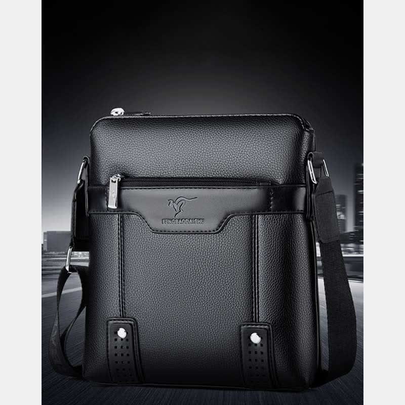 Kleine Umhängetasche aus Leder für Herren, lässige Business-Handtasche, Umhängetasche