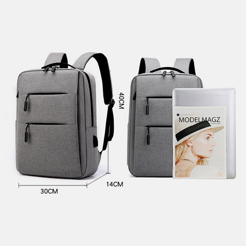 USB-Rucksack mit großer Kapazität und Verschleißfestigkeit für 15,6-Zoll-Computer