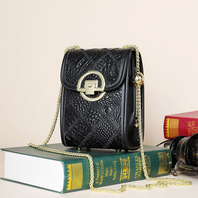 Handytasche für Damen, Mini-Umhängetasche aus echtem Leder