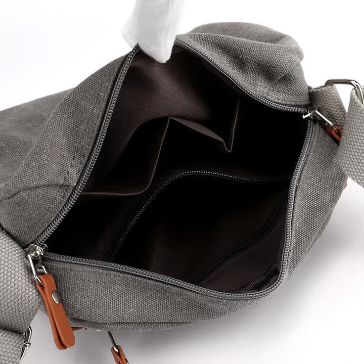 Umhängetasche aus Canvas für Damen, leicht, kleine Schultertasche