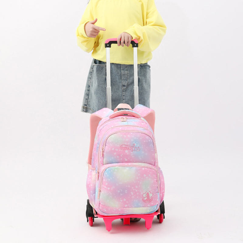 Robuster Schulrucksack aus Nylon mit Rollen, Schultasche für Kinder