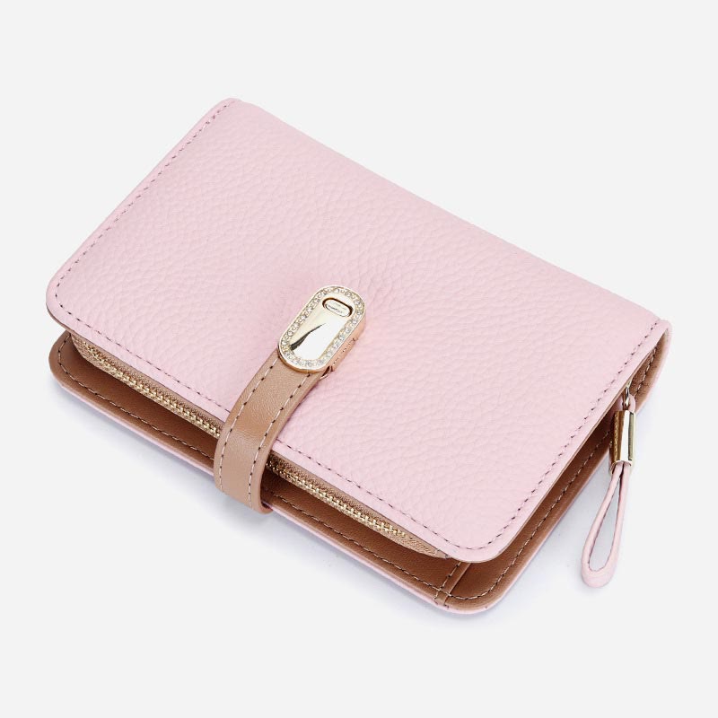 Geldbörse für Damen, minimalistischer Kreditkartenhalter mit mehreren Fächern, Einkaufsgeldbörse