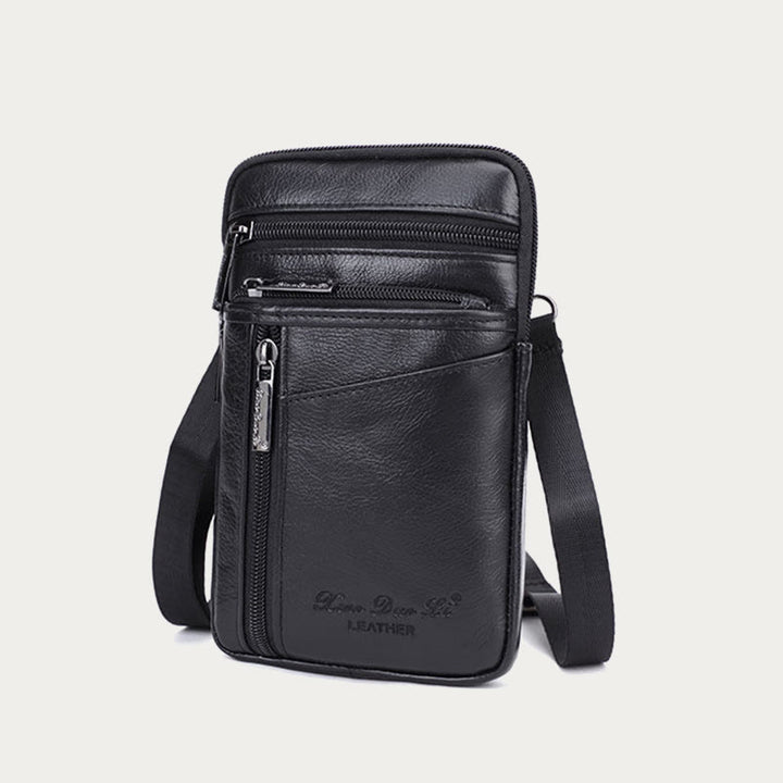 Messenger Bag für Herren, Mini-Umhängetasche aus ultradünnem Leder