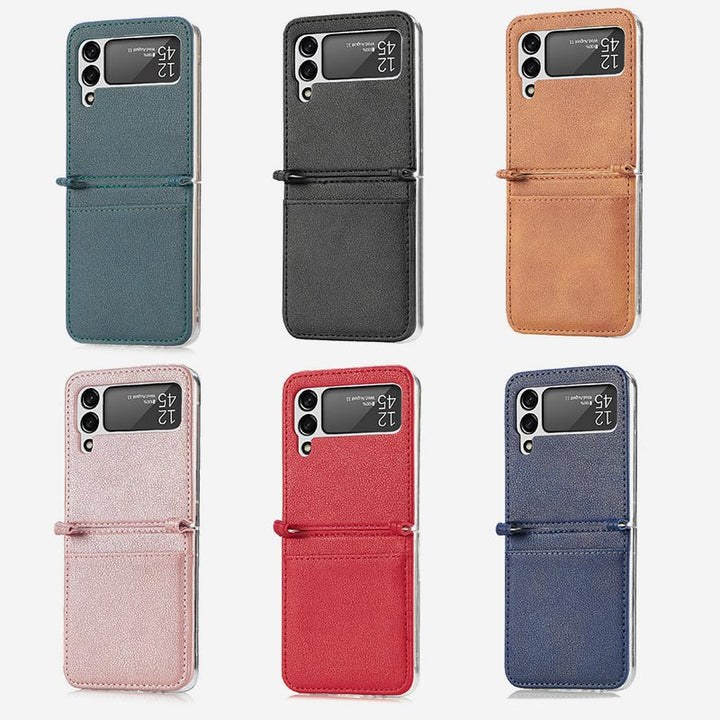 Samsung Galaxy Z Flip&amp; Z Flip 5 6 Handyhülle Leder Handytasche mit Kartenhalter