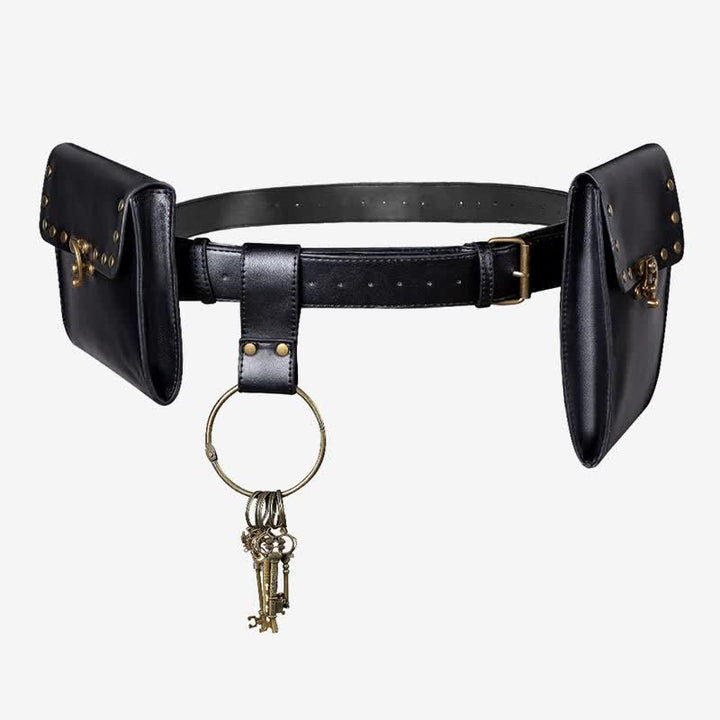 Mittelalterliche Renaissance-Gürteltasche, Gürtelholster mit Gürtel-Schlüsselanhänger