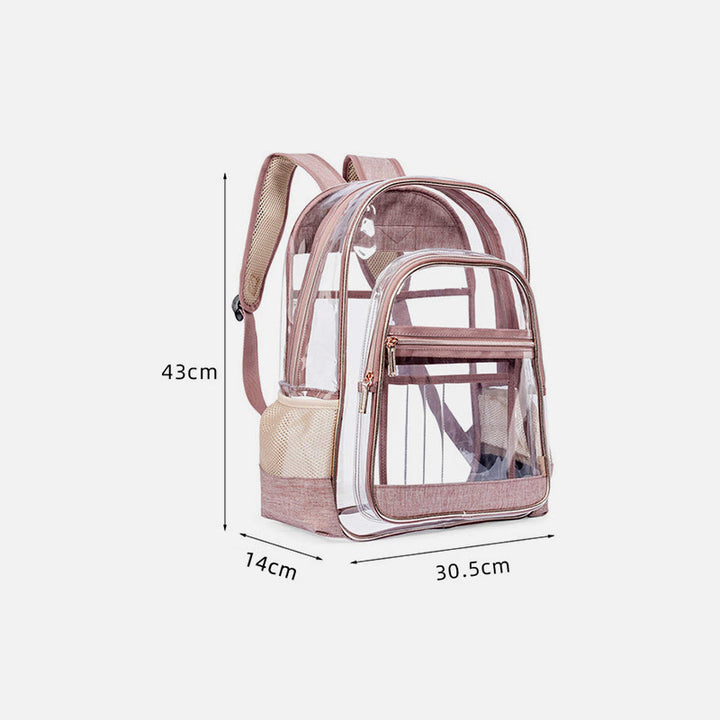 Rucksack für Frauen einfacher PVC transparenter Jelly Teenager Day Pack