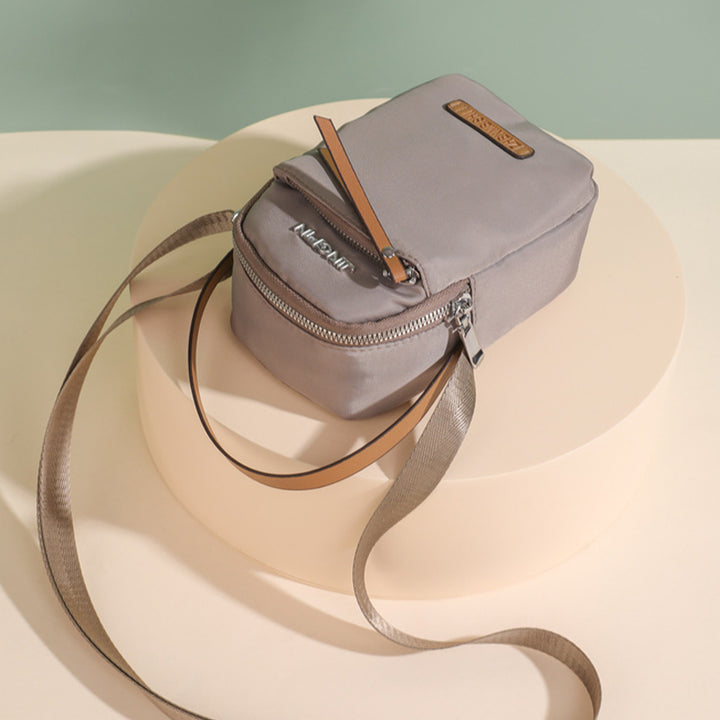 Kleine Umhängetasche aus Nylon für Handys, leichte Mini-Schulterhandtasche