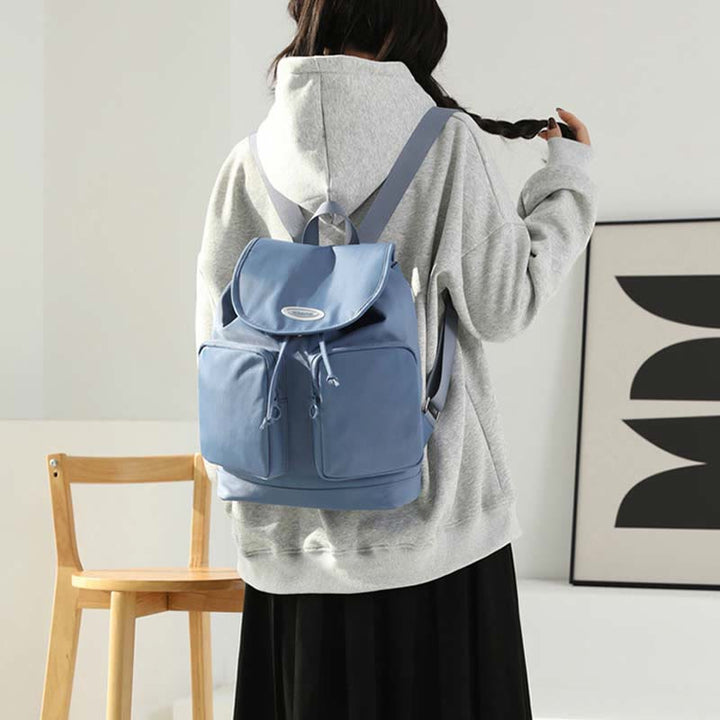 Rucksack für Frauen Einfacher Kordelzugverschluss Wasserdichte Reisetasche aus Nylon