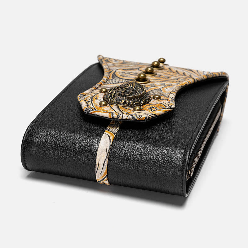 Vintage Handytasche für Damen Nieten Gürteltasche Umhängetasche