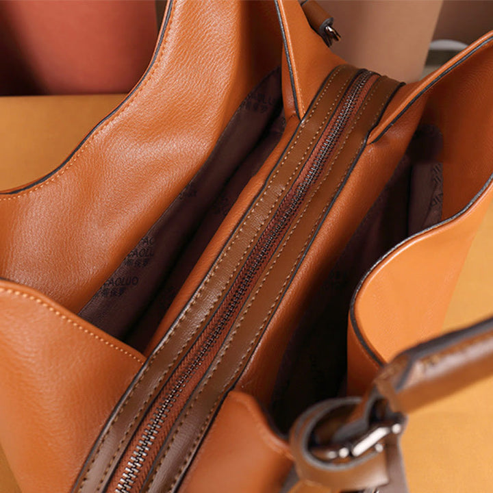 Vintage Unterarm Tasche Frauen Tragbare Große Fach Crossbody Geldbörse