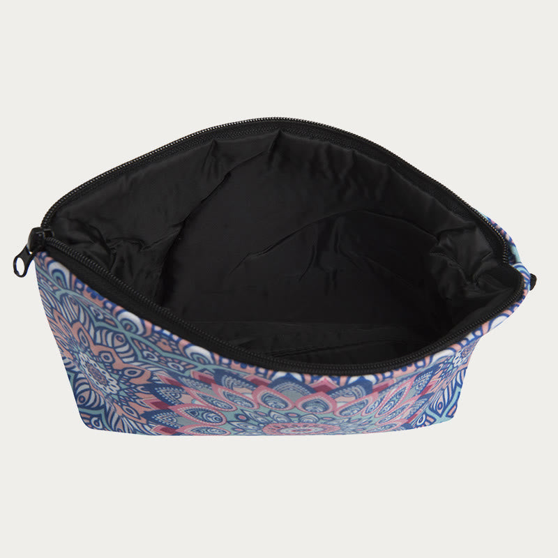 Aufbewahrungstasche für Damen, bedruckt mit Blumenmuster, Make-up-Tasche aus Polyester