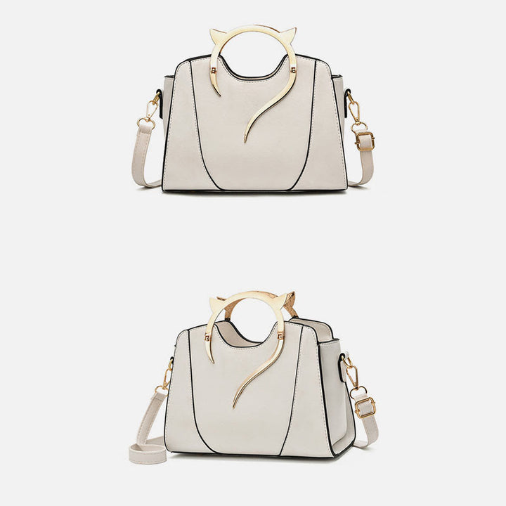 Süße Handtasche in Katzenform mit Griff für Damen, verstellbarer Riemen, Umhängetasche