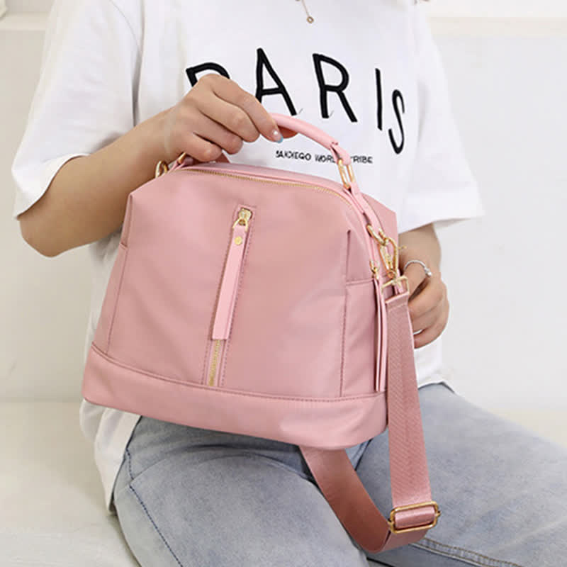 Kleine Umhängetasche mit Doppelreißverschluss, Handtasche für Damen, leichte Geldbörse