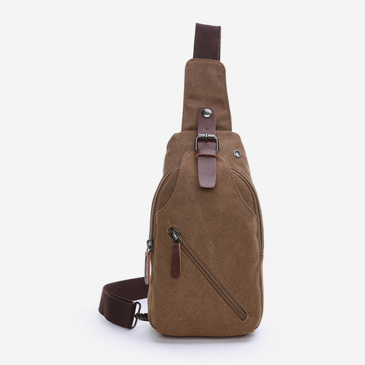 Multifunktionale Schultertasche aus Canvas im Vintage-Stil