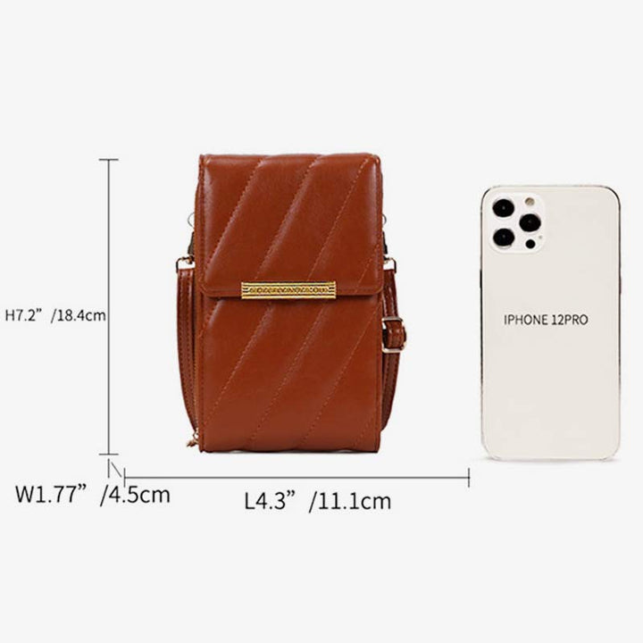 Kleine Crossbody-Handy-Geldbörse für Damen, klassische Handytasche