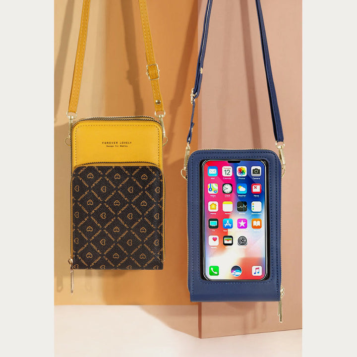 Handytasche für Damen, mehrere Farben, berührbarer täglicher Lederclip