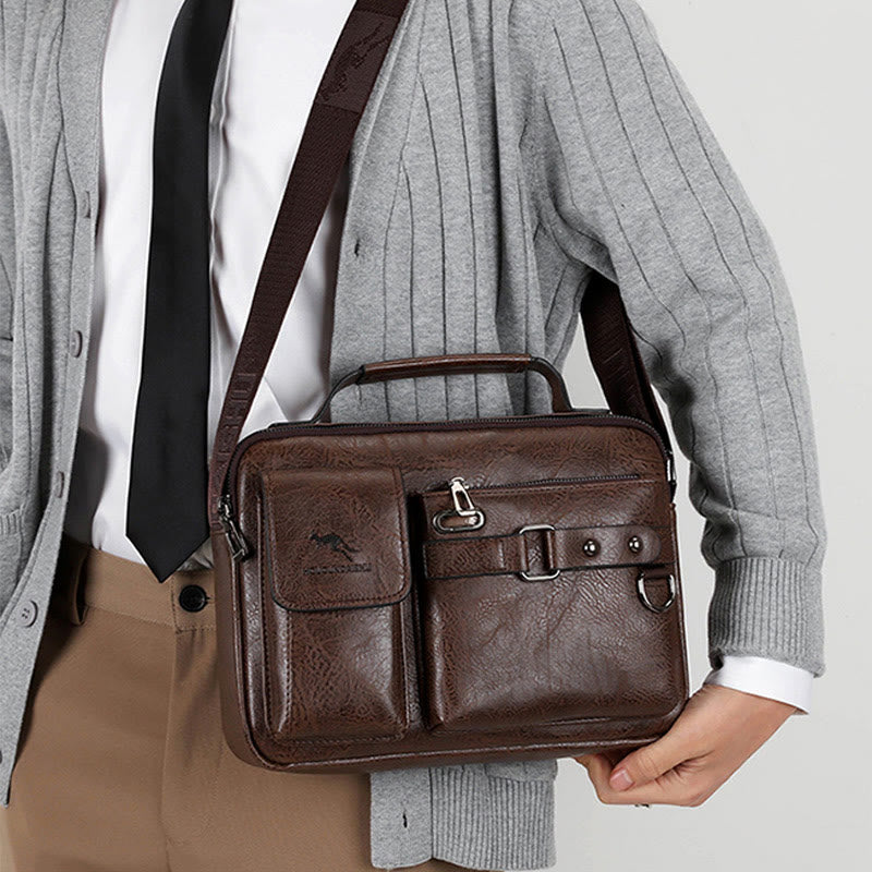 Klassische Umhängetasche für Herren, Business-Umhängetasche aus Leder