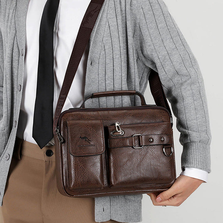Klassische Umhängetasche für Herren, Business-Umhängetasche aus Leder
