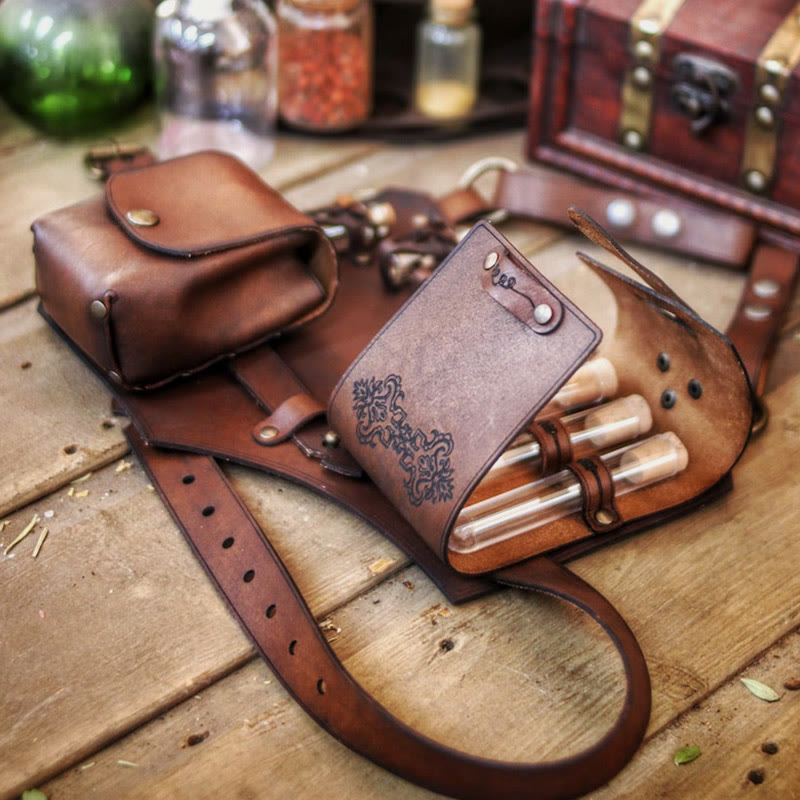 Gürteltasche für Damen, für Outdoor-Camping-Kostüm, Leder, Hüfttasche