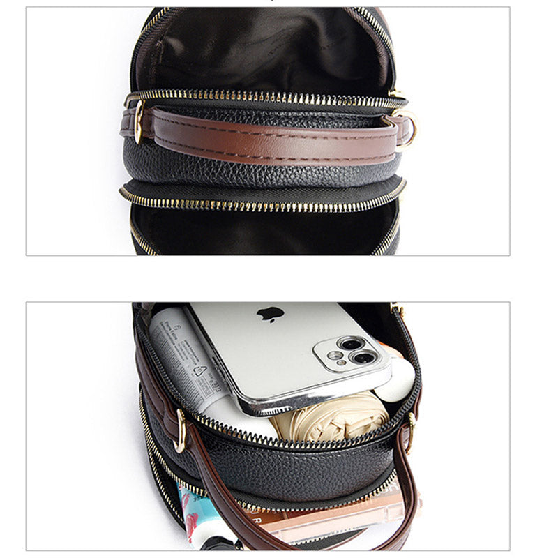 Kleine Crossbody-Handytasche für Damen, Handy-Schultertasche aus Leder