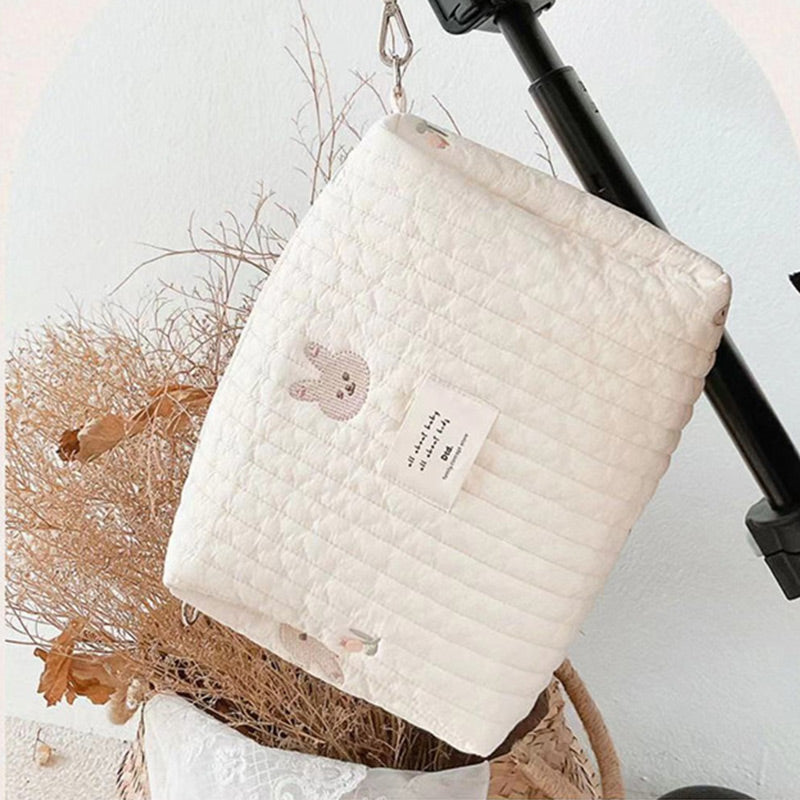 Stickerei Baumwolle Baby Windel Tasche Organizer Tasche Reise Mama Tasche