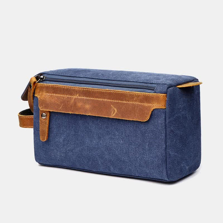 Retro-Aufbewahrungstasche aus Segeltuch, Make-up-Tasche, Reise-Kulturtasche für Damen und Herren
