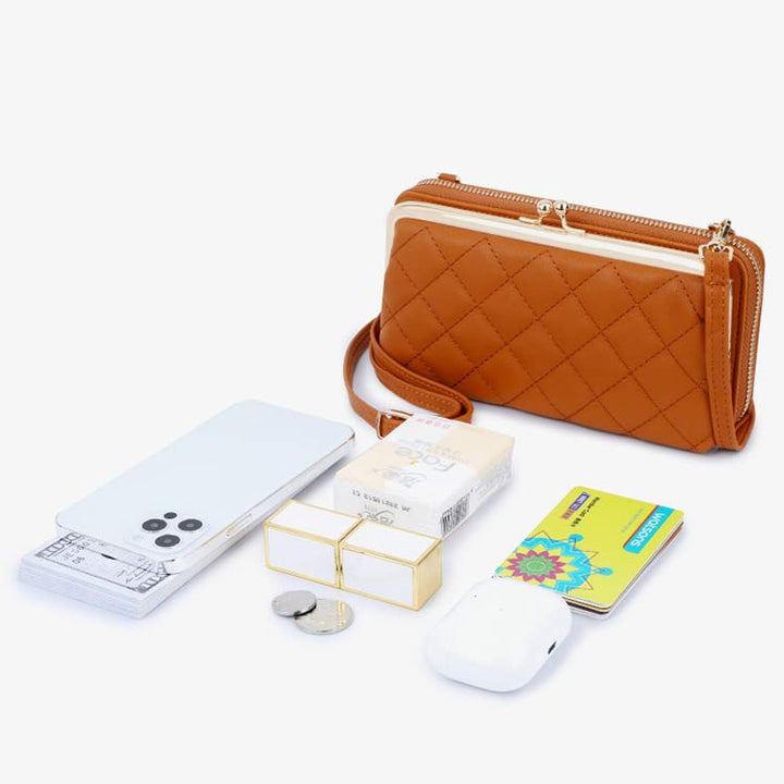 Kleine Crossbody-Handytasche, leichte Schultertasche, Clutch, Geldbörse, Handy-Geldbörse