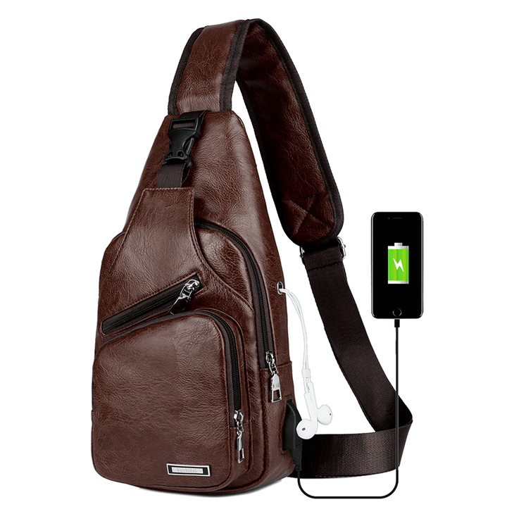 Wasserdichte Schultertasche mit USB-Ladefunktion 