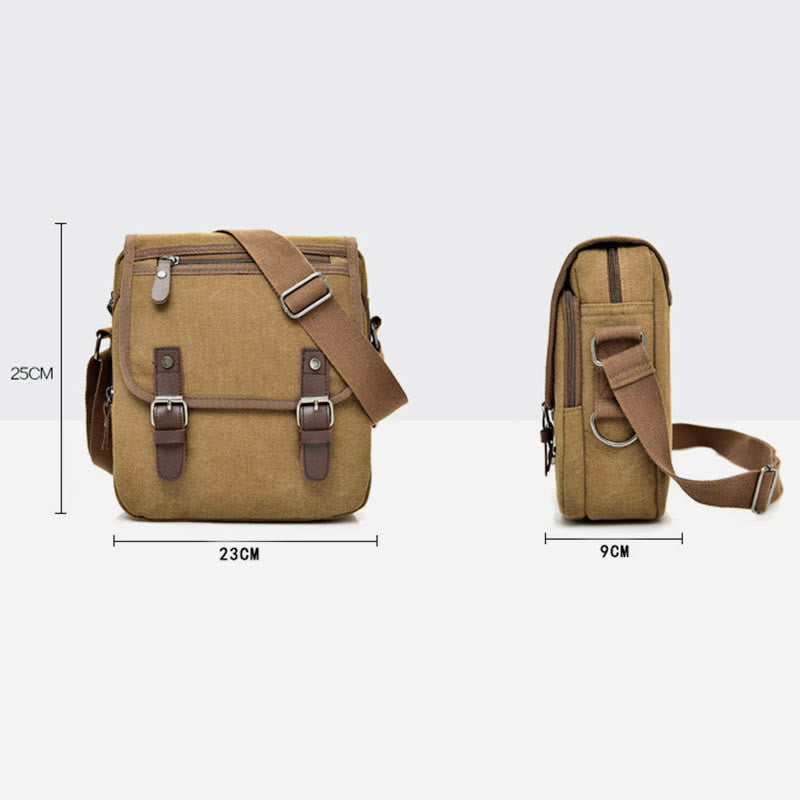 Umhängetasche für Herren, Retro-Canvas-Business-Umhängetasche