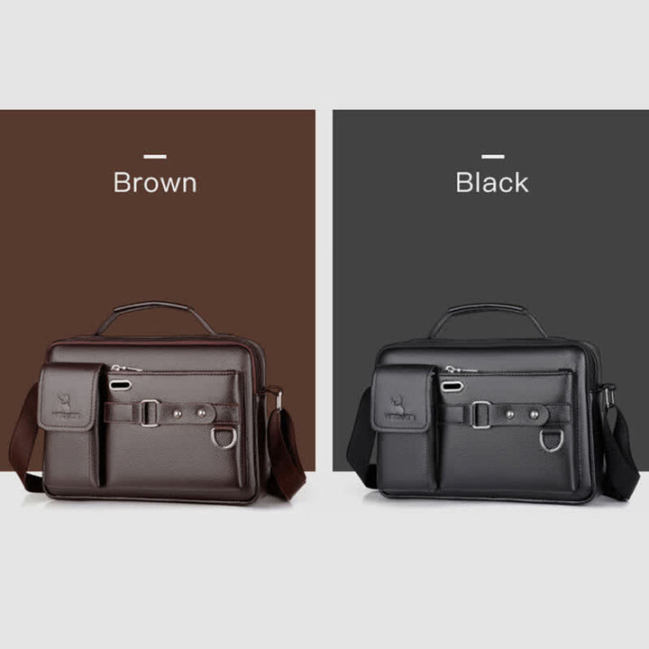 Retro Leder Satchel Messenger Bag für Männer Reise Umhängetasche