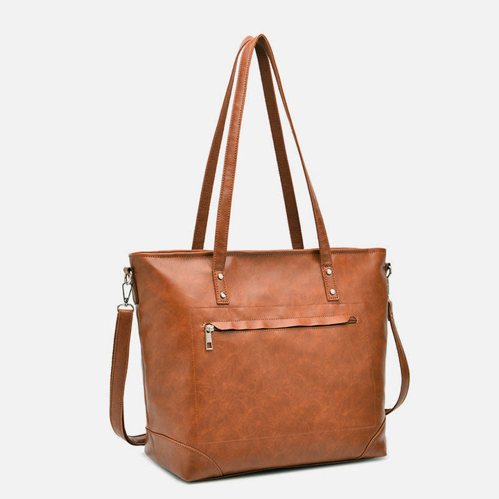 Retro Damen Umhängetasche aus weichem veganem Leder, Umhängetasche für Reisen - image 7