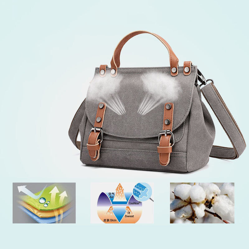 Canvas große Kapazität Vintage Umhängetasche Handtasche