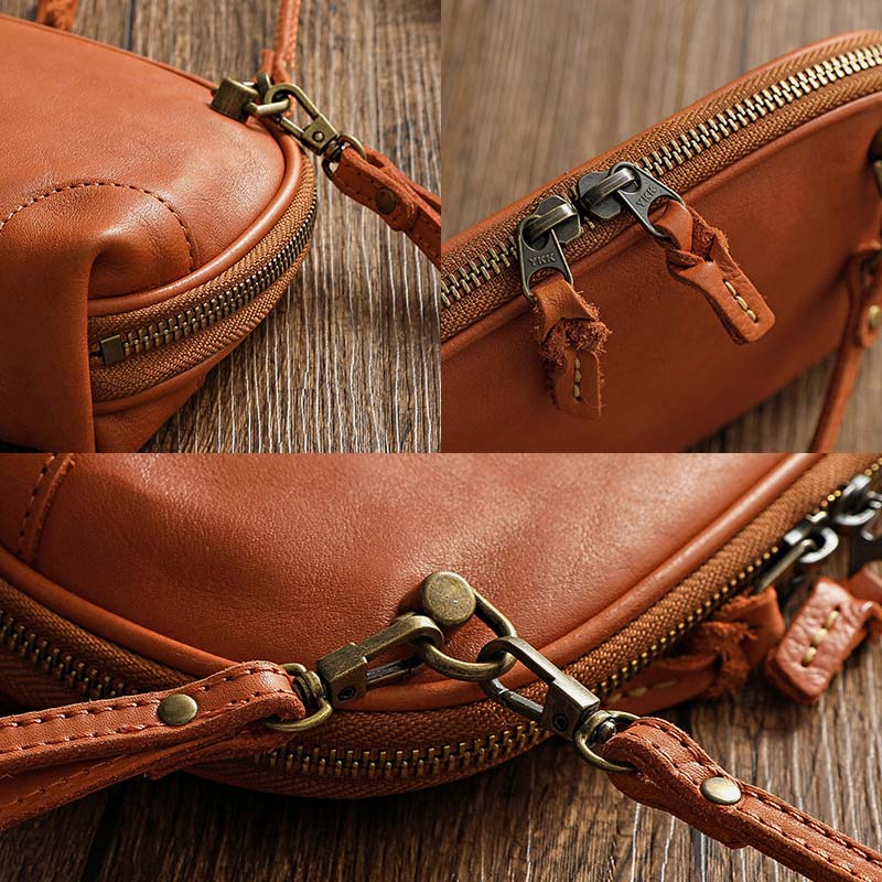 Geldbörsen mit mehreren Taschen für Damen, Retro-Mini-Umhängetasche aus Leder