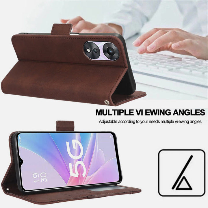 Huawei Mate 60 Clamshell-Telefonhülle aus Leder mit mehreren Kartenfächern