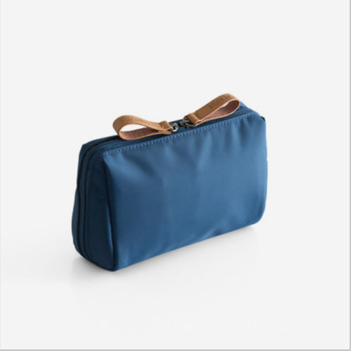 Kleine Make-up-Tasche für Frauen, Lippenstift-Kosmetiktasche mit Doppelreißverschluss