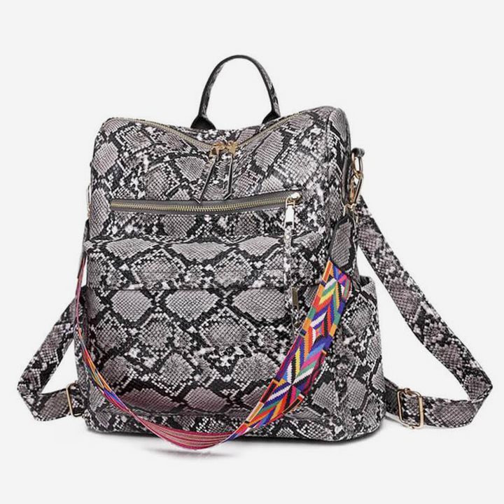 Großer Schulrucksack aus Leder