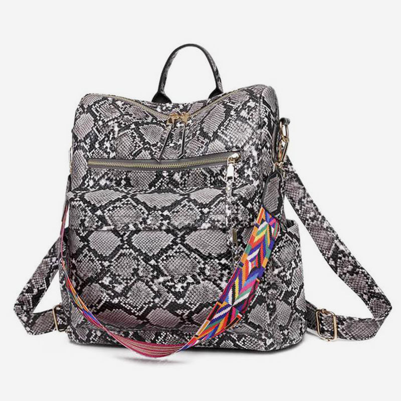 Großer Schulrucksack aus Leder