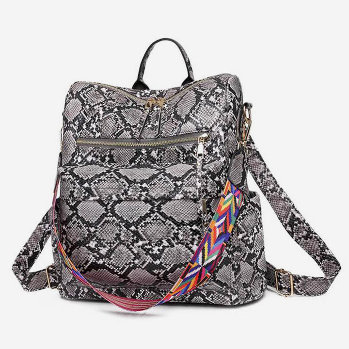 Großer Schulrucksack aus Leder