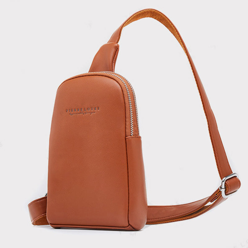 Leichte, lässige Schultertasche für Damen, kleiner Umhängerucksack aus PU-Leder