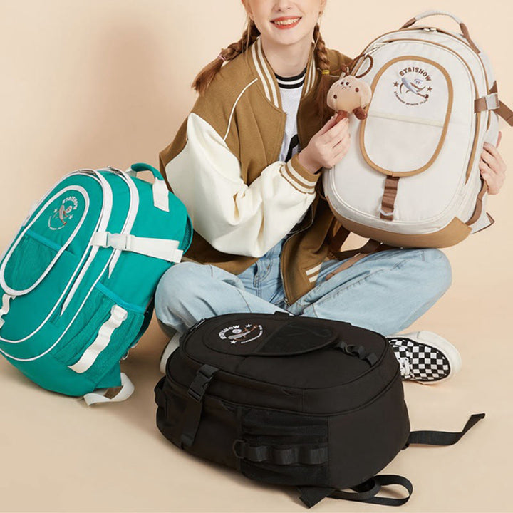 Rucksack für Frauen Teenager-Studenten Große Kapazität Nylon Daypack