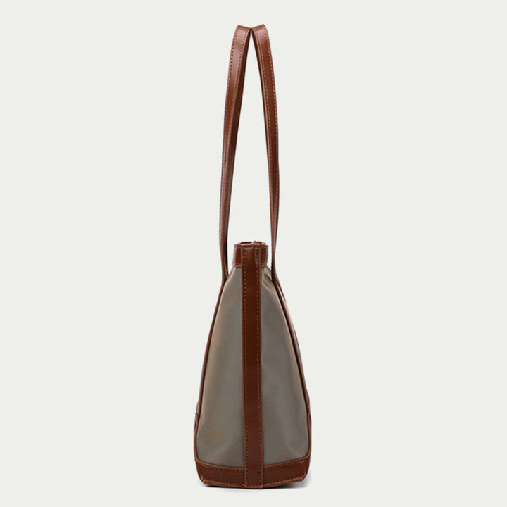 Große Tragetasche, robuste Schulterhandtasche aus PU-Leder