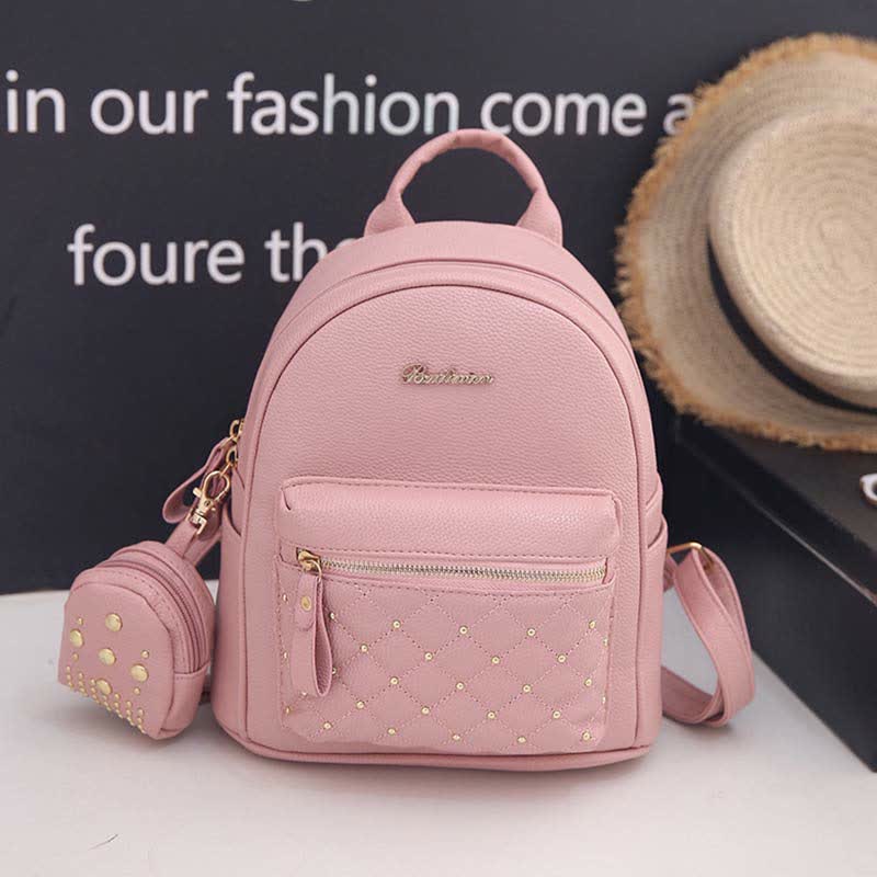 Mini-Rucksack für Damen, modischer Reiserucksack, Geldbörse mit kleiner Tasche