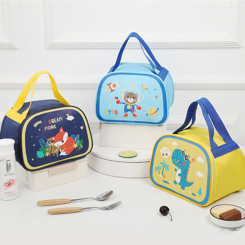 Lunchpaket für den täglichen Gebrauch, mit Cartoon-Tierdruck, süße Thermotasche